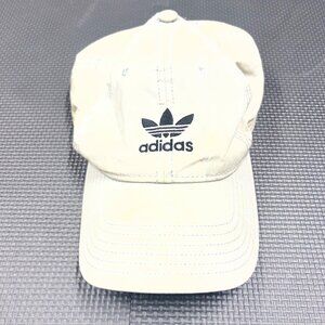 Adidas Originals Cream Trefoil Adjustable Baseball Cap Soft Washed Classic Stree